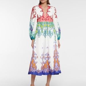 Zimmermann Nina Plunge Midi Dress Size AUS 1 / US 6
